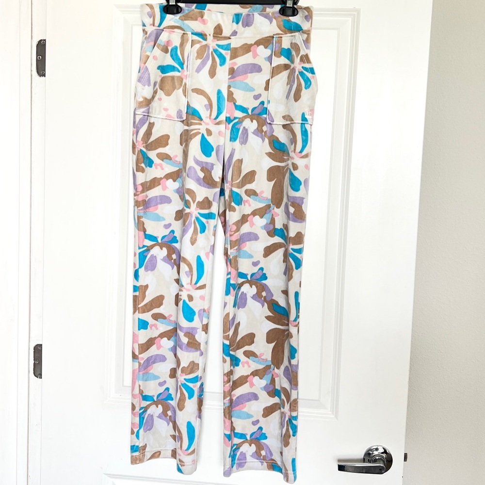 Juicy by Juicy Couture Track Pants Sweatpants Women’s Medium Velour Floral Y2K